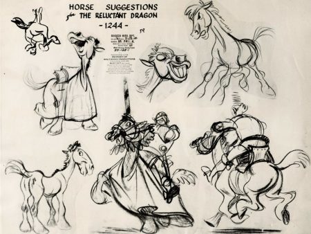 The Reluctant Dragon Original Production Model Sheet: Horse Suggestions For Sale