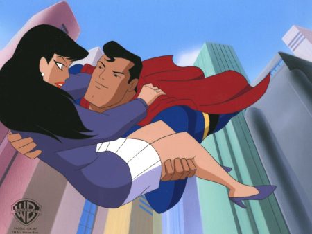 Superman the Animated Series Original Production Cel: Superman and Lois Lane Hot on Sale