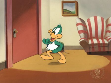 Tiny Toons Original Production Cel:  Plucky Duck Fashion