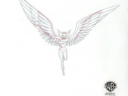 Justice League Original Production Drawing: Hawkgirl Sale