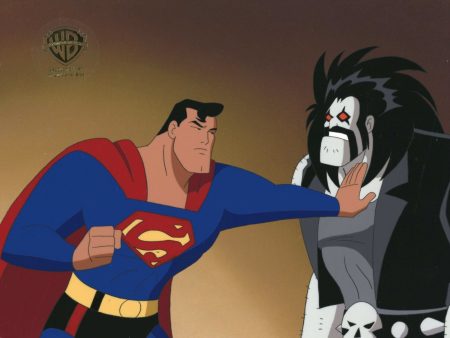 Superman the Animated Series Original Production Cel: Superman and Lobo Fashion