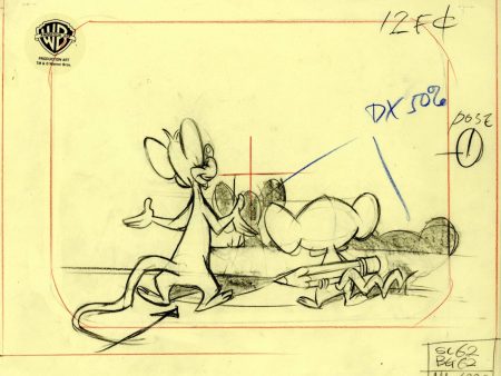 Animaniacs Original Production Drawing: Pinky And Brain Online now