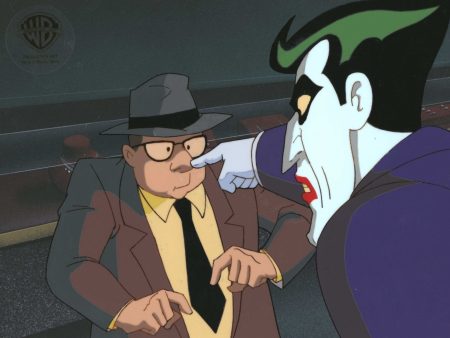 Batman The Animated Series Original Production Cel on Original Background: Joker and Sidney Debris Discount