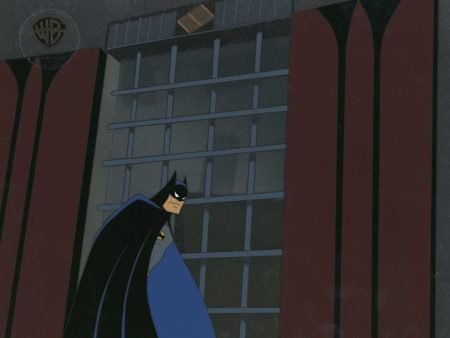 Batman The Animated Series Original Production Cel On Original Background: Batman Fashion