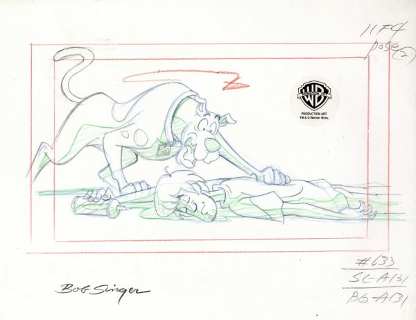 Scooby-Doo Original Production Drawing: Scooby and Shaggy on Sale