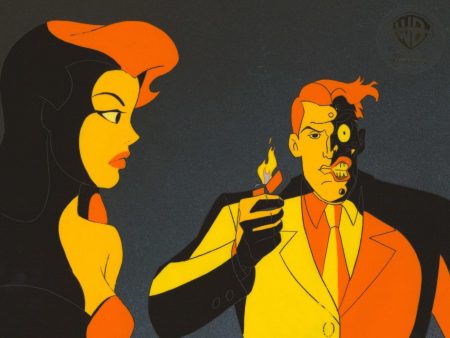 Batman The Animated Series Original Production Cel: Poison Ivy and Two-Face Online Hot Sale