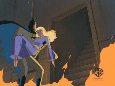 Batman and Mr. Freeze SubZero Original Production Cel On Original Background: Batman and Nora Fries Online Sale