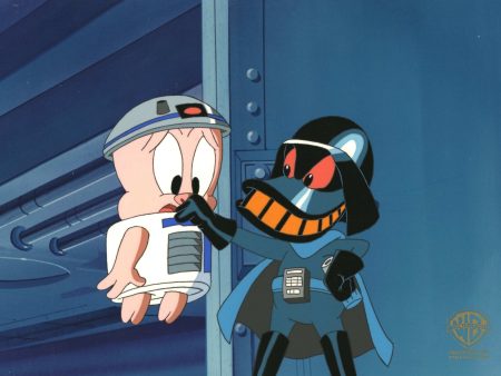 Tiny Toons Original Production Cel:  Duck Vader and Hamton Pig Online Sale