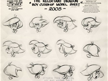 The Reluctant Dragon Clean-Up Model Sheet: Boy Supply