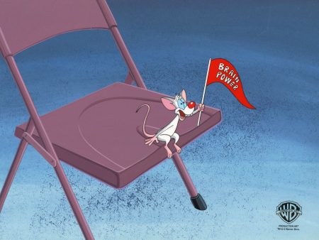 Pinky And The Brain Original Production Cel on Original Background: Pinky For Discount