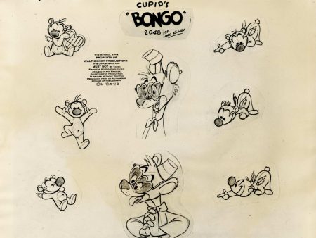 Fun and Fancy Free Original Production Model Sheet: Cupid s  Bongo  Online Sale