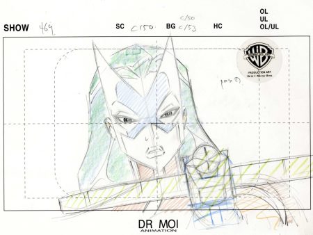 Justice League Unlimited Original Production Drawing: Huntress Cheap