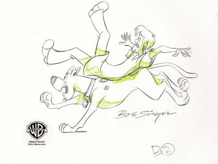 Scooby-Doo Original Production Drawing: Scooby and Shaggy Fashion