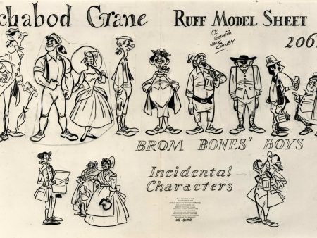 The Legend of Sleepy Hollow Ruff Model Sheet: Ichabod Crane, Brome Bones  Boys, and Incidental Characters 2062 Sale