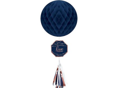 Navy Bride Honeycomb Decoration With Tail Fashion