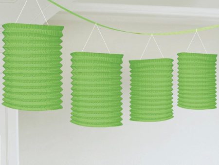 Kiwi Green Paper Lantern Garland 12ft Online Sale