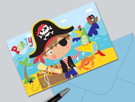 Little Pirate Postcard Invitations 8pcs Online Sale