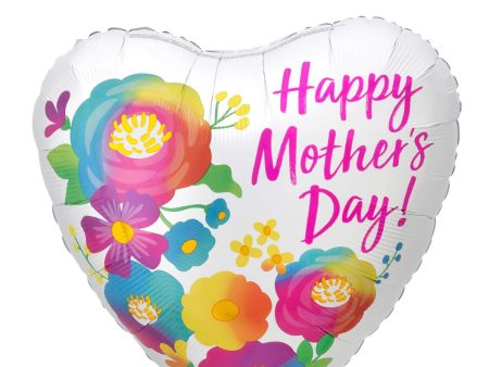 Happy Mother s Day Beautiful Flowers Foil Balloon 45cm Sale