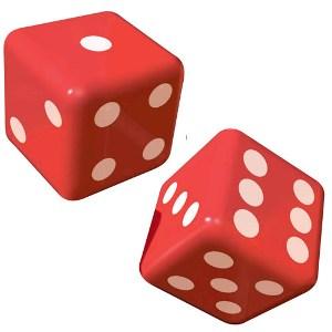 Inflatable Dice Decoration 12in, 2pcs For Discount