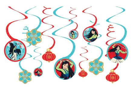 Disney Mulan Spiral Decoration Value Pack 12pcs Online now