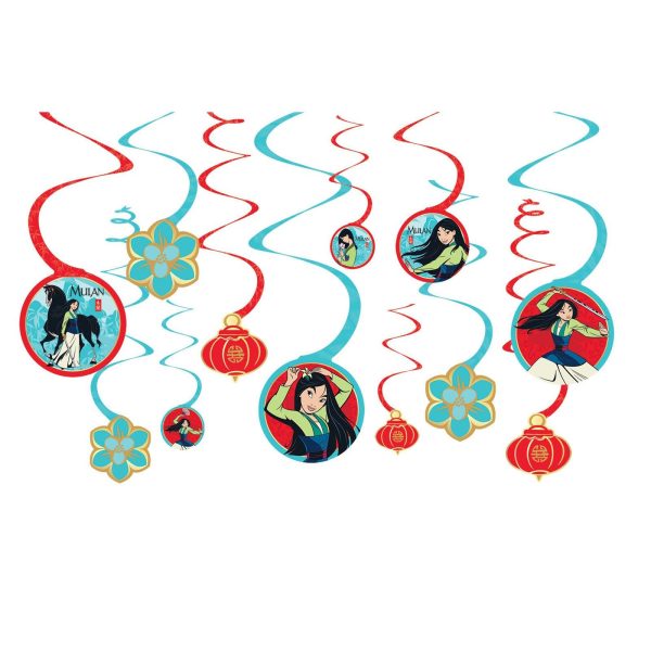 Disney Mulan Spiral Decoration Value Pack 12pcs Online now