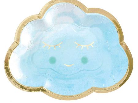 Oh Baby Boy Metallic Shaped Paper Plates 6.5in, 8pcs Discount