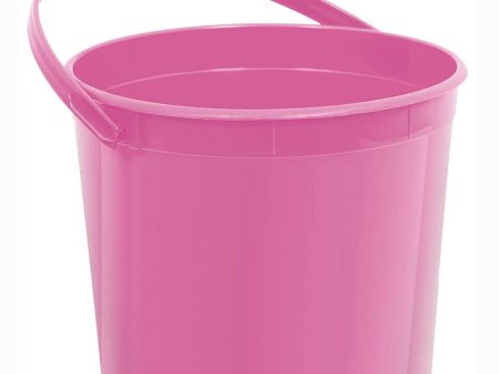 Bright Pink Plastic Bucket Online now