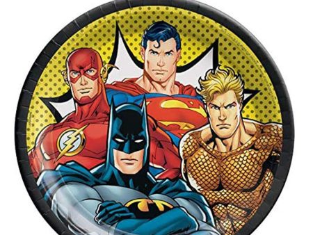 Justice League Heroes Unite Paper Plates 9in, 8pcs Online Hot Sale