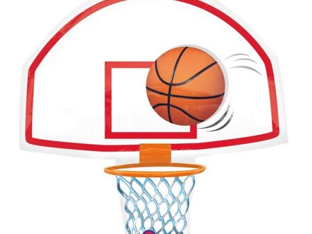 Basketball & Backboard Foil Balloon 26in For Cheap