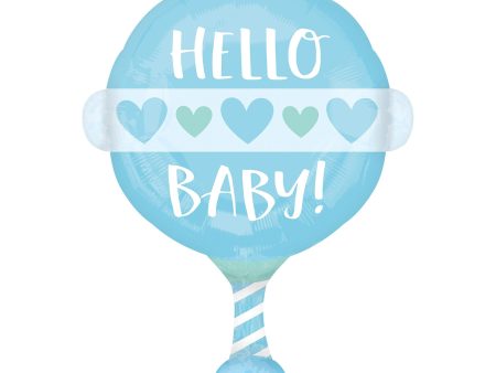 Baby Boy Rottle Standard Shape Foil Balloon 43x60cm Sale