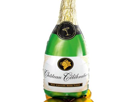 Bubbly Wine Bottle AirLoonz Foil Balloon 83x139cm Discount