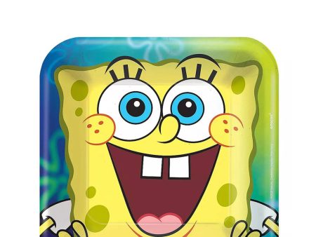 Spongebob Square Paper Plates 7in, 8pcs For Cheap