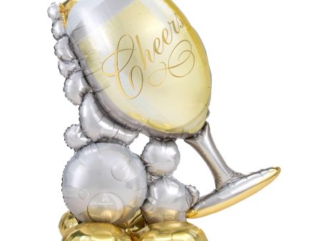 Bubbly Wine Glass AirLoonz Foil Balloonz 104x129cm Online now