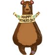 Father s Day Bear SuperShape Balloon 20x35in on Sale