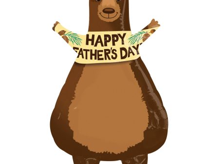 Father s Day Bear SuperShape Balloon 20x35in on Sale