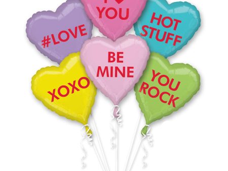 Candy Hearts Balloon Bouquets 5pcs Online Hot Sale