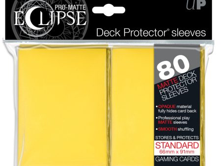 Ultra Pro - PRO-Matte Eclipse 80ct Matte Standard Deck Protector Sleeves: Yellow Discount