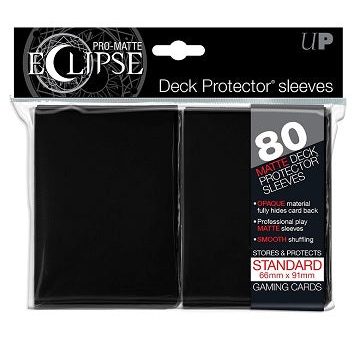 Ultra Pro - PRO-Matte Eclipse 80ct Matte Standard Deck Protector Sleeves: Black Fashion